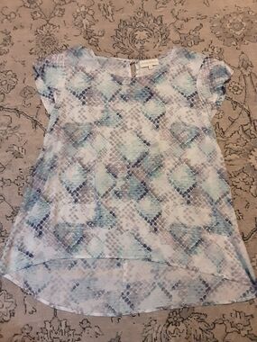 Cynthia Rowley Snake Print Silk Top